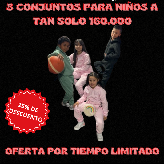 Pack de 3 Conjuntos Buso + Jogger